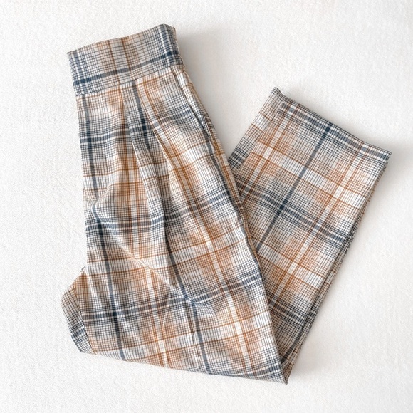 Uo Plaid High-rise Pants - Picture 4 of 16